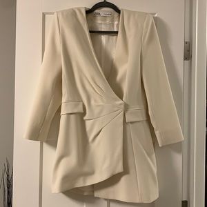 Zara Draped Blazer Dress. Size Large